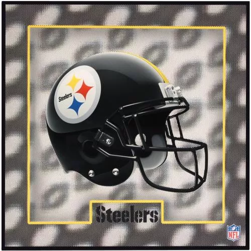 T5D66HLLG-PIT - Pittsburgh Steelers Officially Licensed NFL Desk Top  Picture Poster - 5D Football Floating Helmet - Holographic Effect Sports  Coaster for Football Fans - 6 x 6 Pittsburgh Steelers Helmet Wall